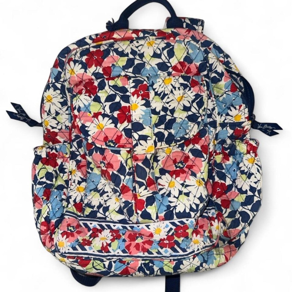 Vera Bradley Quilted Cotton Campus Backpack – Summer Cottage